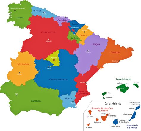 map of spain and regions|Administrative Map of Spain .